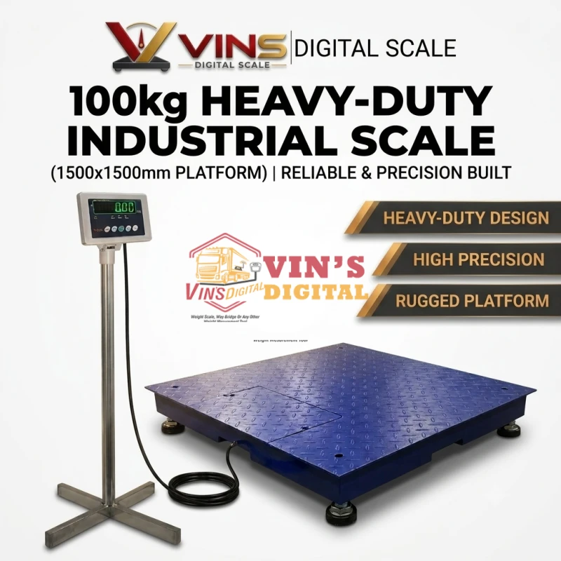 100kg Heavy-Duty Industrial Scale (1500x1500mm) Heavy-Duty Industrial Scale