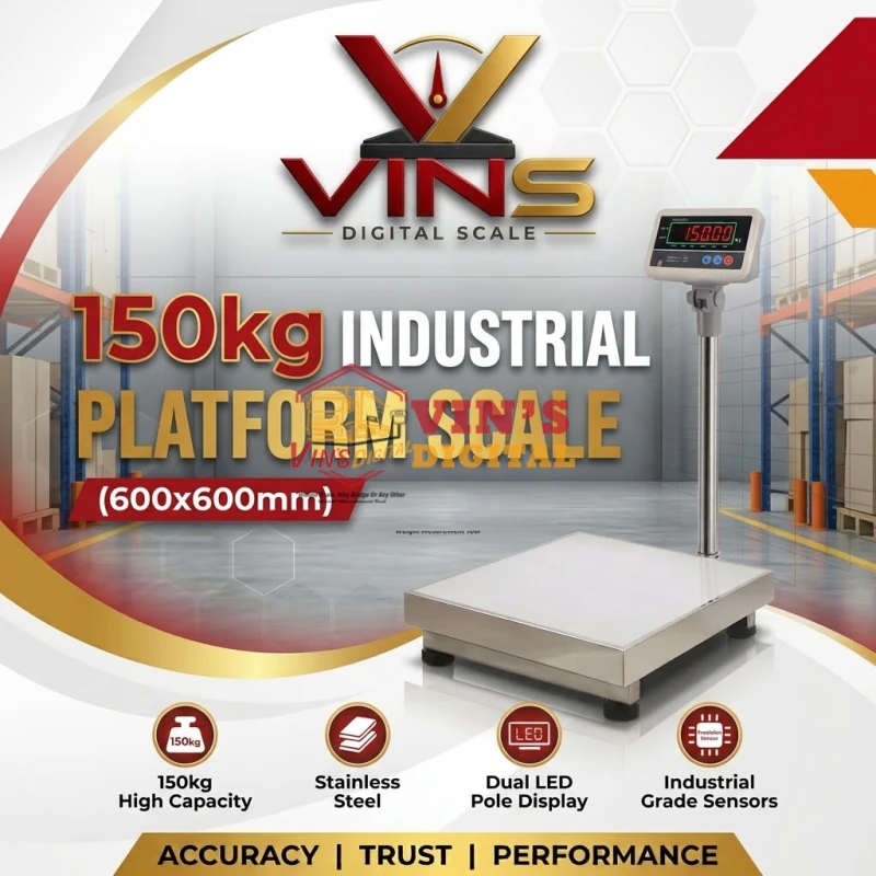 150kg Industrial Platform Scale (600x600mm) Platform Scale