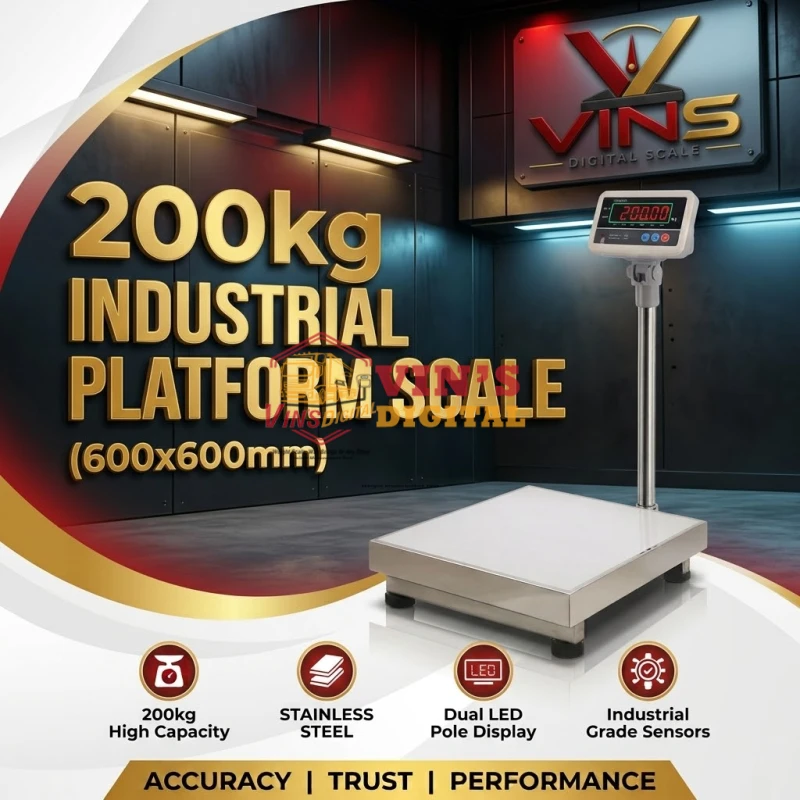 200kg Industrial Platform Scale (600x600mm) Platform Scale