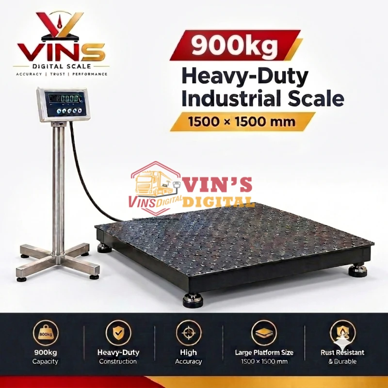 900kg Heavy-Duty Industrial Scale (1500x1500mm) Heavy-Duty Industrial Scale