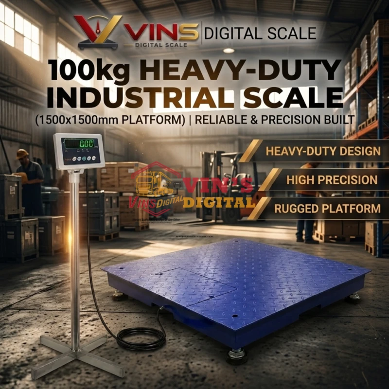 100kg Heavy-Duty Industrial Scale (1500x1500mm) thumbnail 2