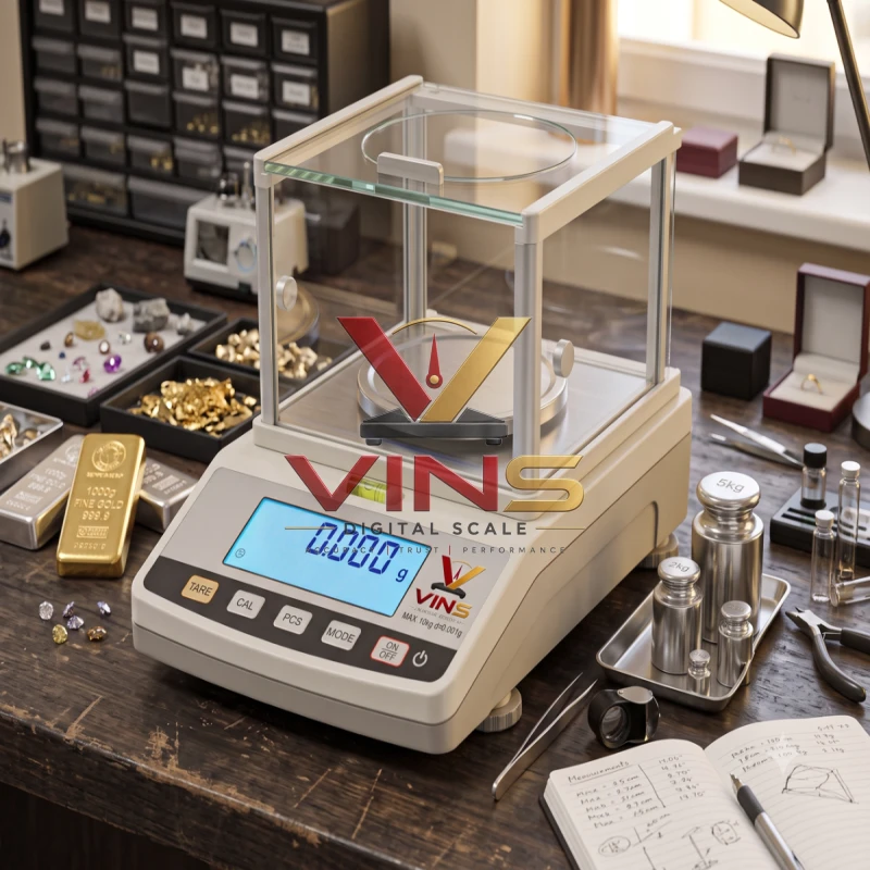 10kg Jewellery &amp; Analytical Scale (0.1mg to 10mg Accuracy) thumbnail 3