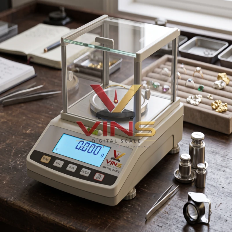 1200g Jewellery &amp; Analytical Scale (0.1mg to 10mg Accuracy) thumbnail 3