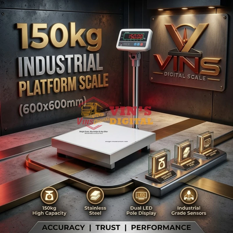 150kg Industrial Platform Scale (600x600mm) thumbnail 2