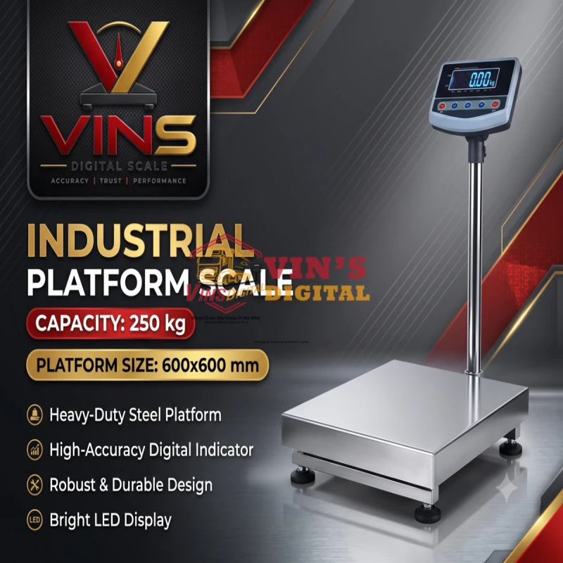 250kg Industrial Platform Scale (600x600mm) thumbnail 2