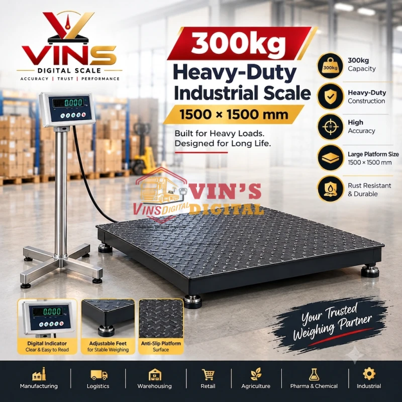 300kg Heavy-Duty Industrial Scale (1500x1500mm) thumbnail 2
