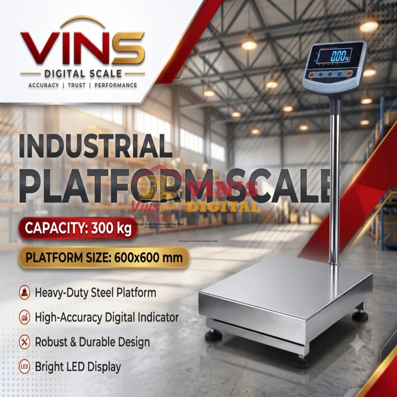 300kg Industrial Platform Scale (600x600mm) thumbnail 2
