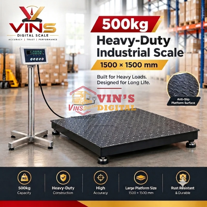 500kg Heavy-Duty Industrial Scale (1500x1500mm) thumbnail 2