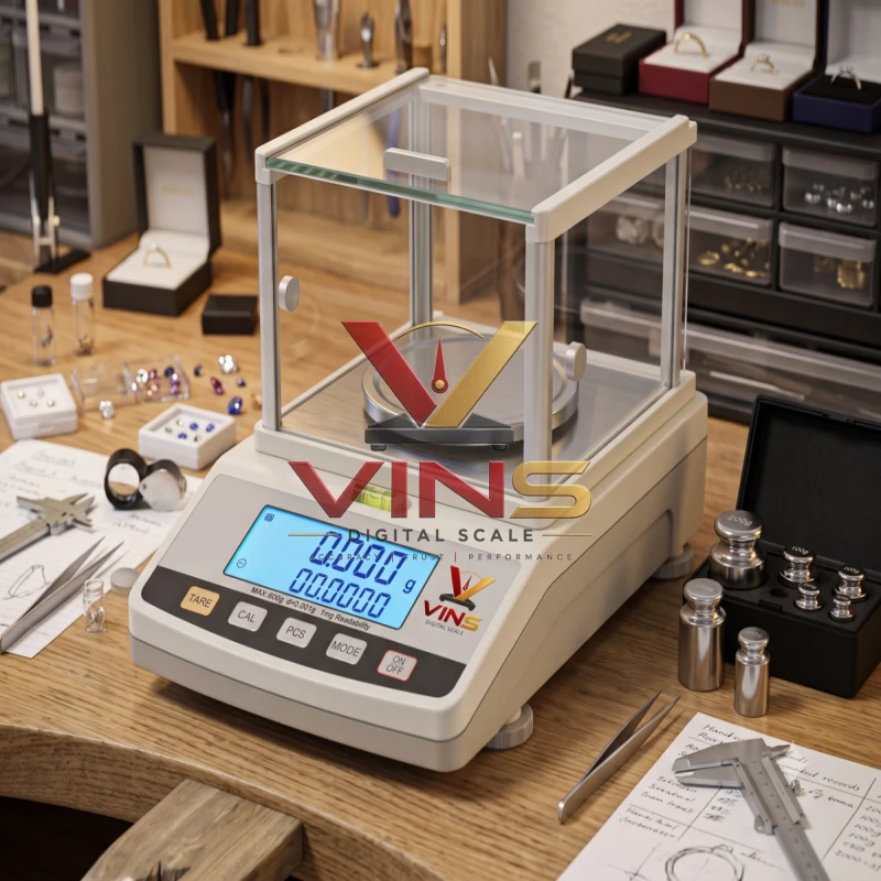 600g High-Precision Jewellery &amp; Analytical Scale (1mg Readability) thumbnail 3