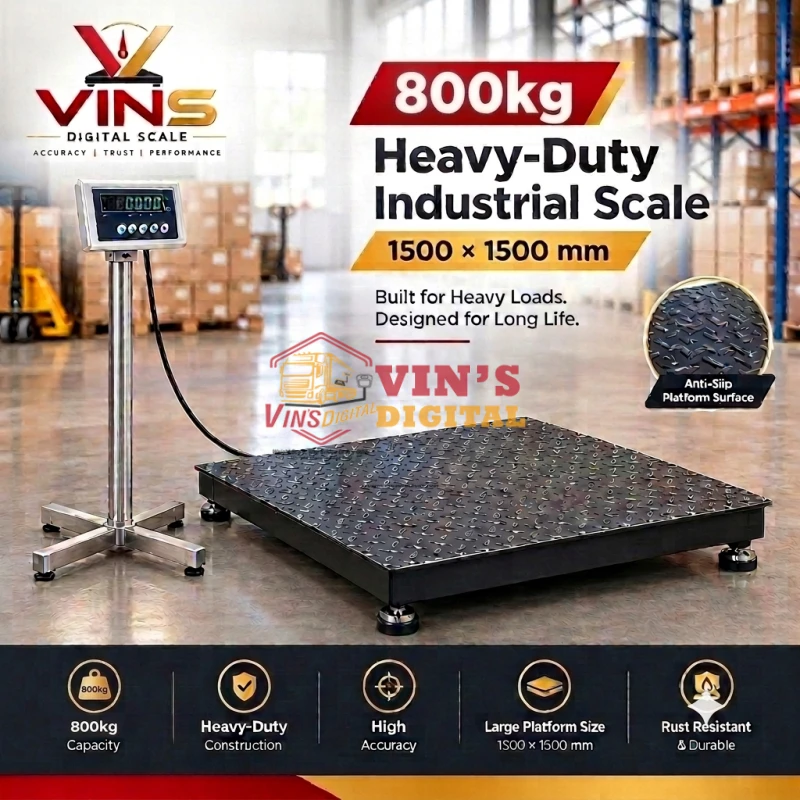 800kg Heavy-Duty Industrial Scale (1500x1500mm) thumbnail 3