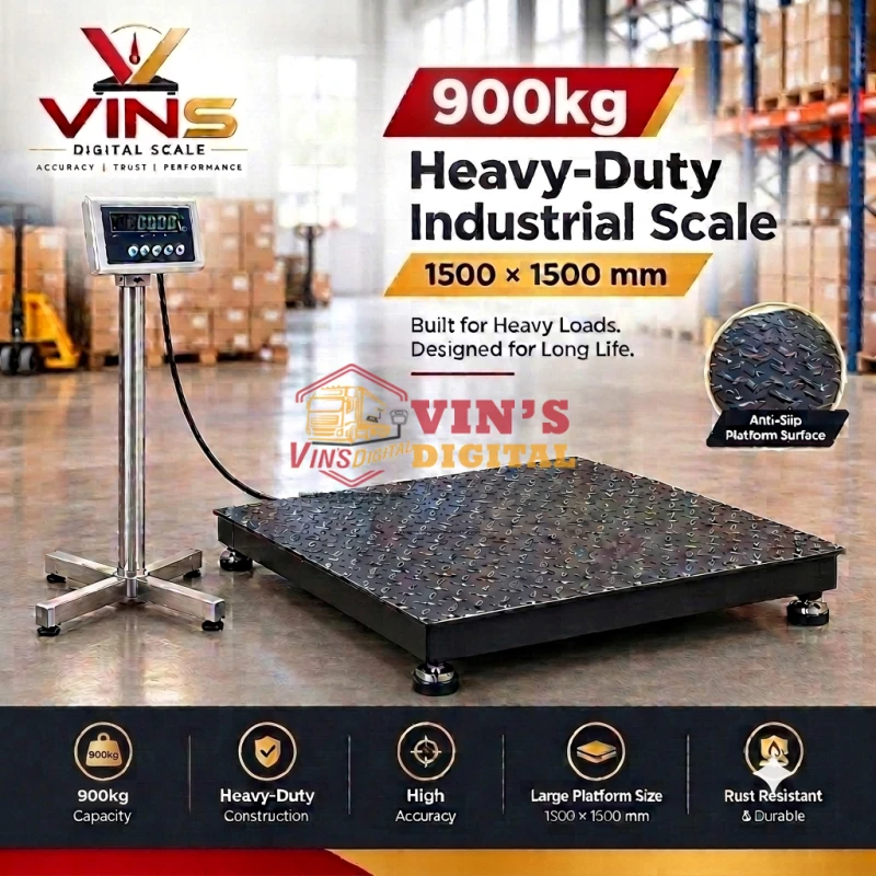 900kg Heavy-Duty Industrial Scale (1500x1500mm) thumbnail 3
